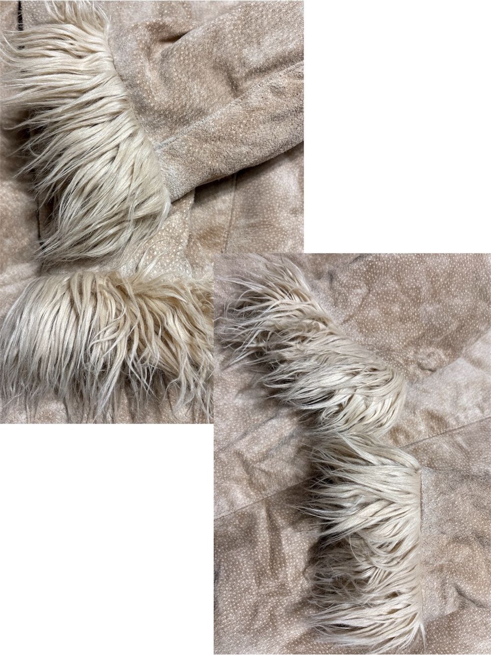 Wilsons Leather Maxima Vintage Y2K Suede Penny Lane Coat Faux Fur Trim Sz L - Picture 14 of 16